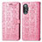 Funda de Cuero Cartera con Soporte Patron de Moda Carcasa S03D para Xiaomi Redmi K40 Gaming 5G Rosa