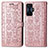 Funda de Cuero Cartera con Soporte Patron de Moda Carcasa S03D para Xiaomi Redmi K50 Gaming AMG F1 5G Oro Rosa