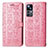 Funda de Cuero Cartera con Soporte Patron de Moda Carcasa S03D para Xiaomi Redmi K50 Ultra 5G Rosa