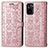 Funda de Cuero Cartera con Soporte Patron de Moda Carcasa S03D para Xiaomi Redmi Note 10 4G Oro Rosa