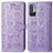 Funda de Cuero Cartera con Soporte Patron de Moda Carcasa S03D para Xiaomi Redmi Note 10 5G Morado