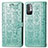 Funda de Cuero Cartera con Soporte Patron de Moda Carcasa S03D para Xiaomi Redmi Note 10 5G Verde