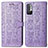 Funda de Cuero Cartera con Soporte Patron de Moda Carcasa S03D para Xiaomi Redmi Note 10 JE 5G Morado