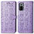 Funda de Cuero Cartera con Soporte Patron de Moda Carcasa S03D para Xiaomi Redmi Note 10 Pro Max Morado