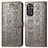 Funda de Cuero Cartera con Soporte Patron de Moda Carcasa S03D para Xiaomi Redmi Note 11 4G (2022) Gris