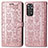 Funda de Cuero Cartera con Soporte Patron de Moda Carcasa S03D para Xiaomi Redmi Note 11 4G (2022) Oro Rosa