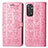 Funda de Cuero Cartera con Soporte Patron de Moda Carcasa S03D para Xiaomi Redmi Note 11 4G (2022) Rosa