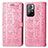 Funda de Cuero Cartera con Soporte Patron de Moda Carcasa S03D para Xiaomi Redmi Note 11T 5G Rosa