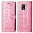 Funda de Cuero Cartera con Soporte Patron de Moda Carcasa S03D para Xiaomi Redmi Note 9 Pro Rosa