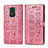 Funda de Cuero Cartera con Soporte Patron de Moda Carcasa S03D para Xiaomi Redmi Note 9 Rosa