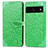 Funda de Cuero Cartera con Soporte Patron de Moda Carcasa S04D para Google Pixel 7 Pro 5G Verde