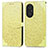 Funda de Cuero Cartera con Soporte Patron de Moda Carcasa S04D para Huawei Honor 50 SE 5G Amarillo