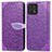 Funda de Cuero Cartera con Soporte Patron de Moda Carcasa S04D para Huawei Honor X30i Morado