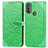 Funda de Cuero Cartera con Soporte Patron de Moda Carcasa S04D para Motorola Moto E30 Verde