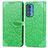 Funda de Cuero Cartera con Soporte Patron de Moda Carcasa S04D para Motorola Moto Edge 20 Pro 5G Verde