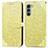 Funda de Cuero Cartera con Soporte Patron de Moda Carcasa S04D para Motorola Moto Edge S30 5G Amarillo