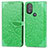 Funda de Cuero Cartera con Soporte Patron de Moda Carcasa S04D para Motorola Moto G Play (2023) Verde