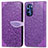 Funda de Cuero Cartera con Soporte Patron de Moda Carcasa S04D para Motorola Moto G Stylus (2022) 4G Morado