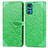 Funda de Cuero Cartera con Soporte Patron de Moda Carcasa S04D para Motorola Moto G22 Verde