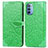 Funda de Cuero Cartera con Soporte Patron de Moda Carcasa S04D para Motorola Moto G31 Verde