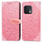 Funda de Cuero Cartera con Soporte Patron de Moda Carcasa S04D para OnePlus 10 Pro 5G Oro Rosa