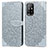 Funda de Cuero Cartera con Soporte Patron de Moda Carcasa S04D para Oppo A94 5G Gris