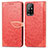 Funda de Cuero Cartera con Soporte Patron de Moda Carcasa S04D para Oppo A95 5G Rojo