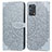 Funda de Cuero Cartera con Soporte Patron de Moda Carcasa S04D para Oppo F19s Gris