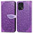 Funda de Cuero Cartera con Soporte Patron de Moda Carcasa S04D para Oppo Find X5 5G Morado