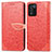 Funda de Cuero Cartera con Soporte Patron de Moda Carcasa S04D para Oppo K9S 5G Rojo