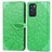 Funda de Cuero Cartera con Soporte Patron de Moda Carcasa S04D para Oppo Reno6 5G Verde