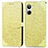 Funda de Cuero Cartera con Soporte Patron de Moda Carcasa S04D para Realme 10 4G Amarillo