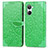 Funda de Cuero Cartera con Soporte Patron de Moda Carcasa S04D para Realme 10 4G Verde