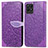 Funda de Cuero Cartera con Soporte Patron de Moda Carcasa S04D para Realme 8i Morado