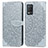 Funda de Cuero Cartera con Soporte Patron de Moda Carcasa S04D para Realme 8s 5G Gris