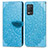 Funda de Cuero Cartera con Soporte Patron de Moda Carcasa S04D para Realme 9 5G India Azul