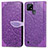 Funda de Cuero Cartera con Soporte Patron de Moda Carcasa S04D para Realme C21 Morado