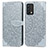 Funda de Cuero Cartera con Soporte Patron de Moda Carcasa S04D para Realme GT Master 5G Gris