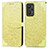 Funda de Cuero Cartera con Soporte Patron de Moda Carcasa S04D para Realme GT Neo 3T 5G Amarillo