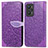 Funda de Cuero Cartera con Soporte Patron de Moda Carcasa S04D para Realme GT Neo 3T 5G Morado