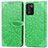 Funda de Cuero Cartera con Soporte Patron de Moda Carcasa S04D para Realme Q3s 5G Verde