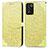 Funda de Cuero Cartera con Soporte Patron de Moda Carcasa S04D para Realme Q3t 5G Amarillo