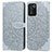 Funda de Cuero Cartera con Soporte Patron de Moda Carcasa S04D para Realme Q3t 5G Gris