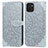 Funda de Cuero Cartera con Soporte Patron de Moda Carcasa S04D para Samsung Galaxy A03 Gris