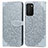 Funda de Cuero Cartera con Soporte Patron de Moda Carcasa S04D para Samsung Galaxy A03s Gris