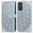 Funda de Cuero Cartera con Soporte Patron de Moda Carcasa S04D para Samsung Galaxy A05s Gris