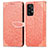 Funda de Cuero Cartera con Soporte Patron de Moda Carcasa S04D para Samsung Galaxy A52s 5G Naranja