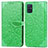 Funda de Cuero Cartera con Soporte Patron de Moda Carcasa S04D para Samsung Galaxy A71 4G A715 Verde