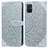 Funda de Cuero Cartera con Soporte Patron de Moda Carcasa S04D para Samsung Galaxy A71 5G Gris