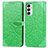 Funda de Cuero Cartera con Soporte Patron de Moda Carcasa S04D para Samsung Galaxy F23 5G Verde